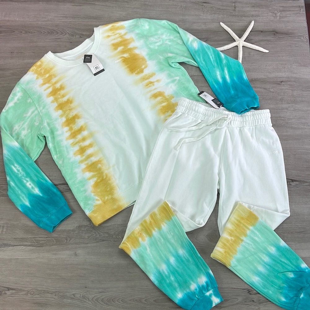 🔆RIP CURL🔆 SUN DRENCHED CREW SUN DRENCHED TRACK PANT SET - Picture 2 of 16